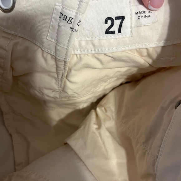 rag & bone Antique Off White Buckley Chino Pants Sz 27 - Picture 5 of 8